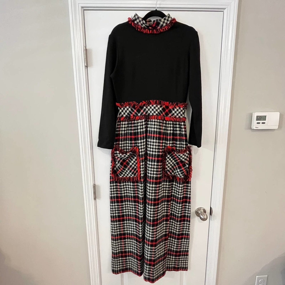 Vintage Shady Lane plaid maxi dress